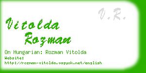 vitolda rozman business card